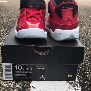 Boys 6 rings red and black Jordan